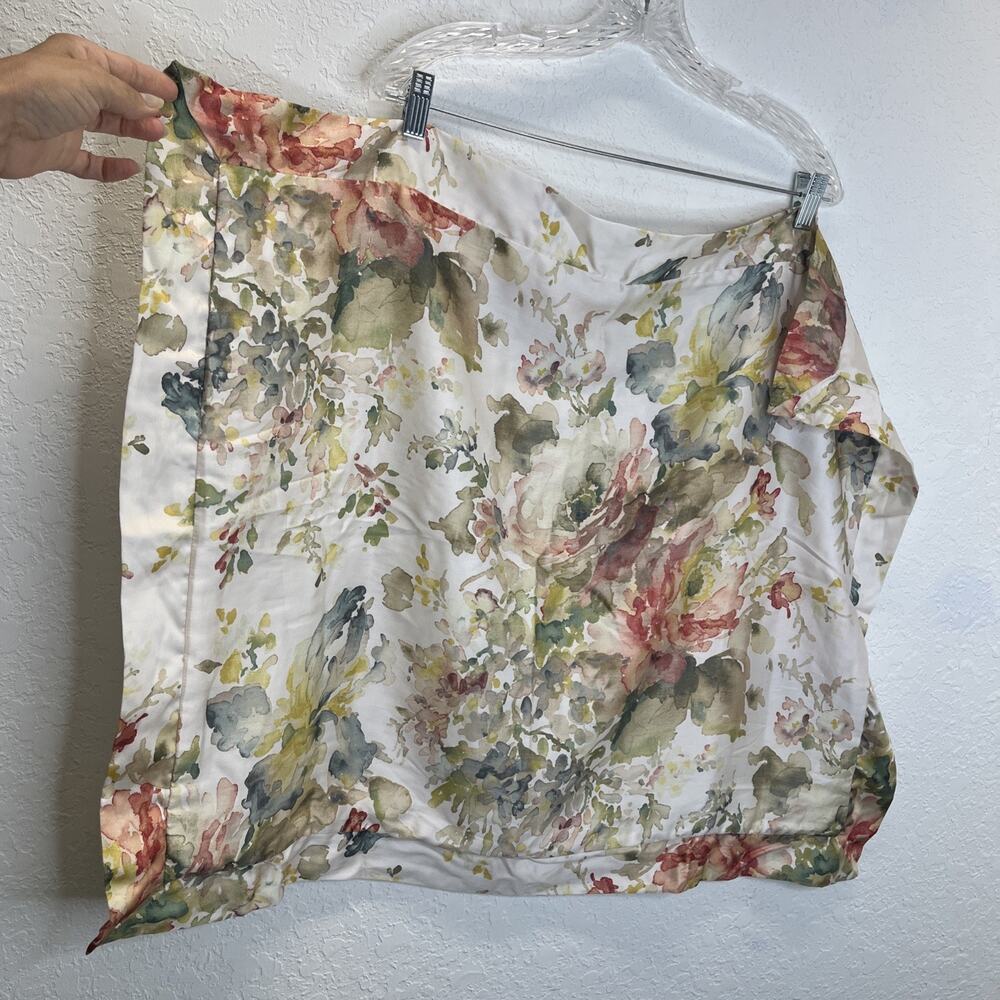 HiEnd Accents Pillow Sham Floral Print 21”x27” 100% Lyocell, Home Decoration